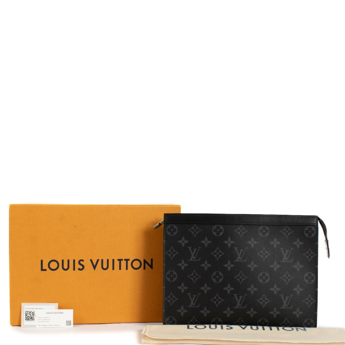 Shop safe online at Labellov in Antwerp, Brussels and Knokke this 100% authentic second hand Louis Vuitton Monogram Eclipse Pochette Voyage MM Bag