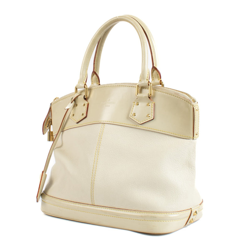 Shop safe online at Labellov in Antwerp, Brussels and Knokke this 100% authentic second hand Louis Vuitton Cream Suhali Lockit Bag