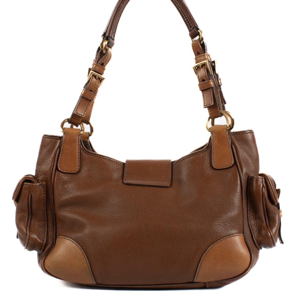 Shop safe online at Labellov in Antwerp, Brussels and Knokke this 100% authentic second hand Prada Brown Shoulder Bag