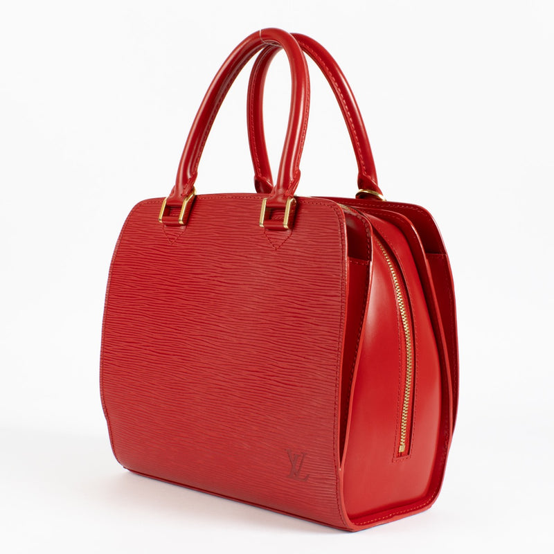 Shop 100% authentic second hand Louis Vuitton Red Epi Leather Triana Bag on Labellov.com