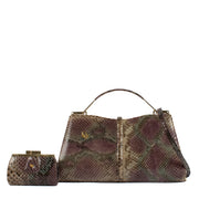 Shop safe online at Labellov in Antwerp, Brussels and knokke this 100% authentic second hand Christian Dior Purple Python Top Handle Bag