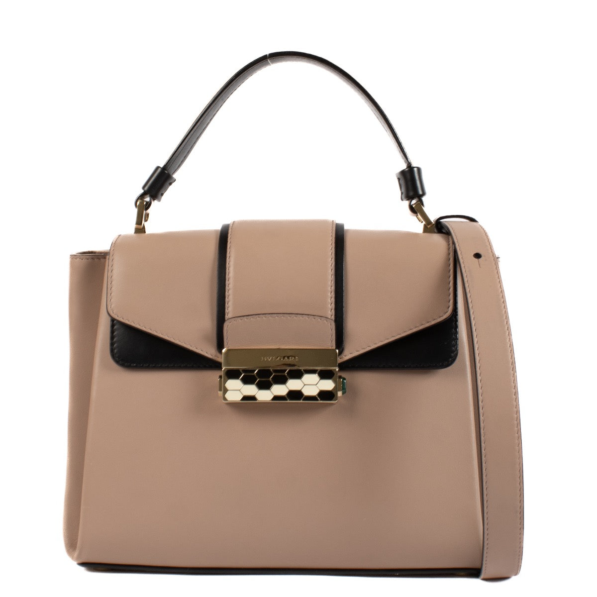 Shop safe online at Labellov in Antwerp, Brussels and knokke this 100% authentic second hand Bulgari Serpenti Pink Serpenti Viper Top Handle Bag