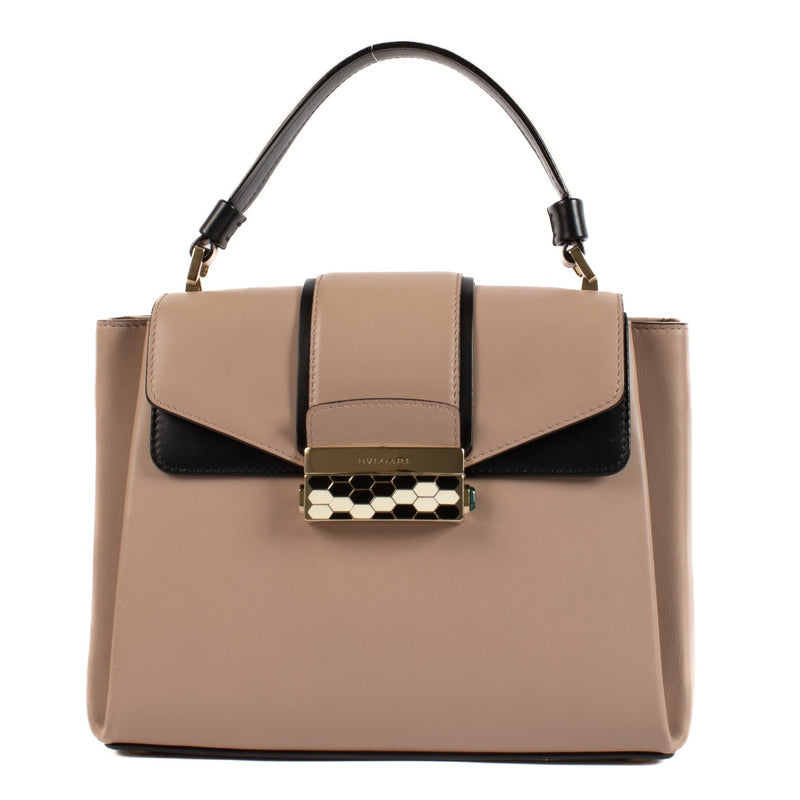 Shop safe online at Labellov in Antwerp, Brussels and knokke this 100% authentic second hand Bulgari Serpenti Pink Serpenti Viper Top Handle Bag