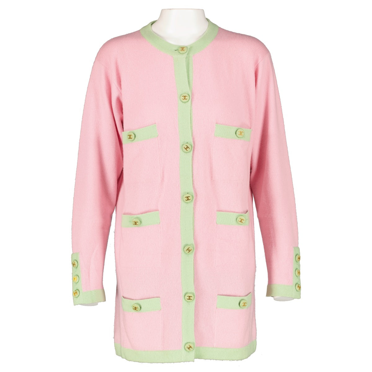 Chanel 94C Pink Knit Cardigan