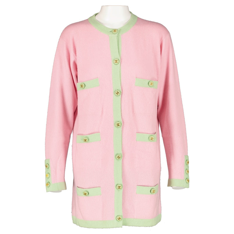 Chanel 94C Pink Knit Cardigan