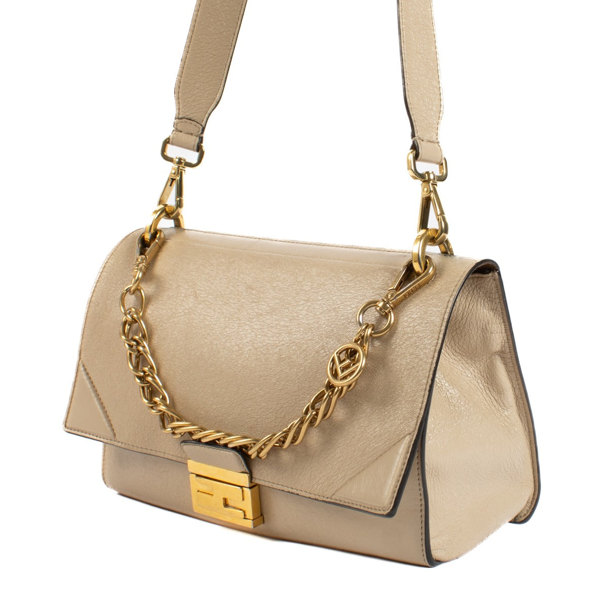 Shop safe online at Labellov in Antwerp, Brussels and Knokke this 100% authentic second hand Fendi Beige Kan U Crossbody Bag