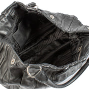 Shop safe online at labellov in Antwerp, Brussels and Knokke this 100% authentic second hand Prada Black Leather Waves Shoulder Bag