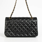Authentic pre-loved Chanel Black Lambskin Medium Classic 11.12 Handbag on Labellov.com