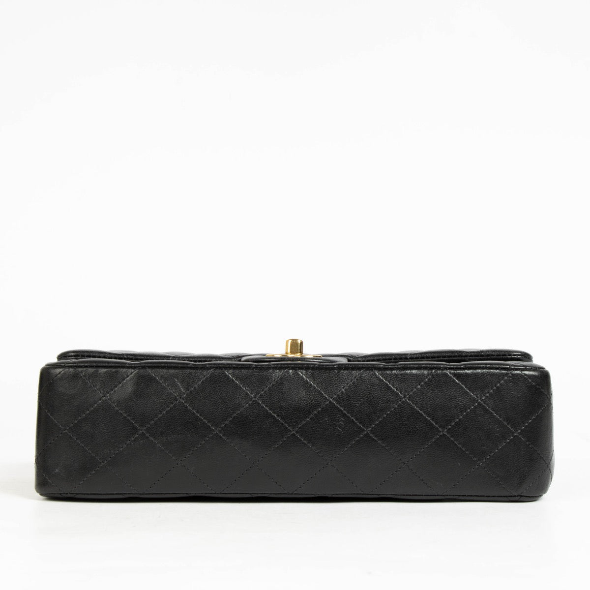 Authentic pre-loved Chanel Black Lambskin Medium Classic 11.12 Handbag on Labellov.com