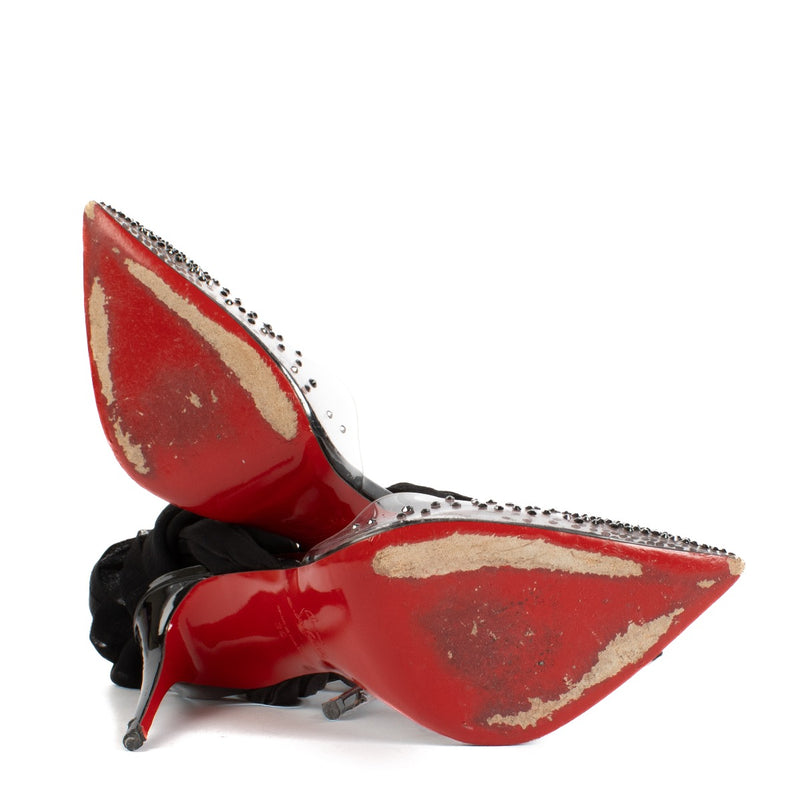 Shop safe online at Labellov in Antwerp, Brussels and Knokke this 100% authentic second hand Christian Louboutin Black Glitter Miragirl Heels - Size 39