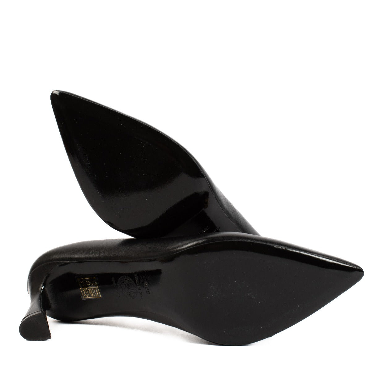 Versace Zwart Leren La Medusa Pumps - Maat 39.5