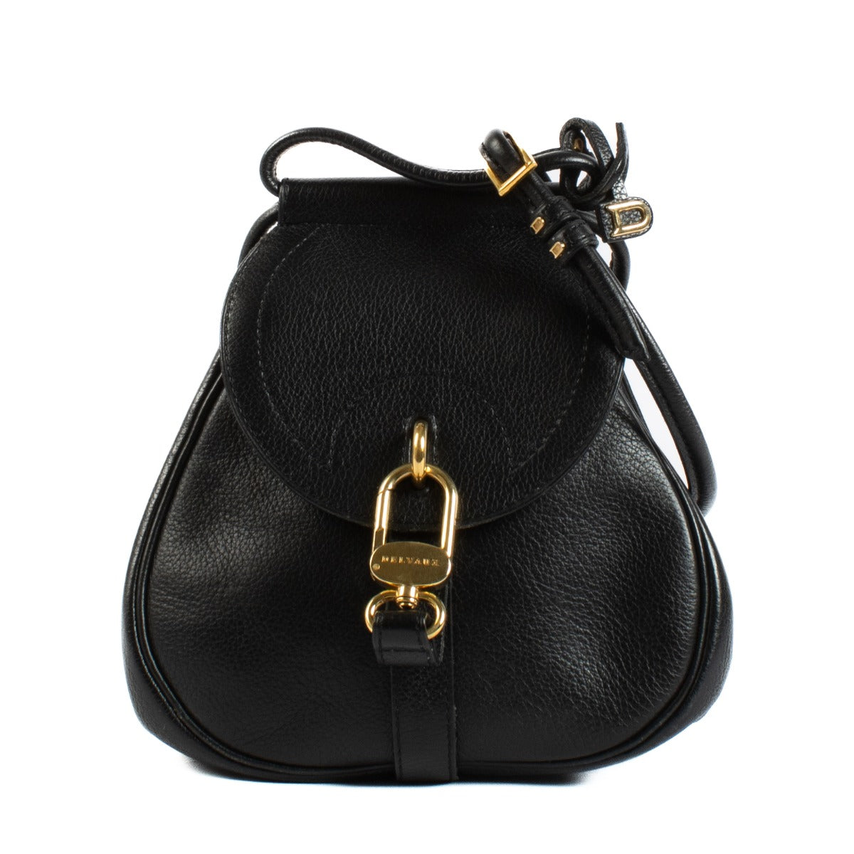 Shop safe online at Labellov in Antwerp, Brussels and Knokke this 100% authentic second hand Delvaux Black Cerceau Mini Crossbody Bag
