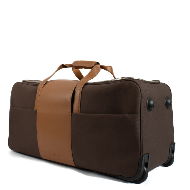 Shop safe online at Labellov in Antwerp, Brussels and Knokke this 100% authentic second hand Delvaux Brown Airess 70 Wheeled Travel Bag