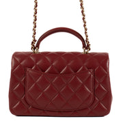 shop 100% authentic second hand Chanel Burgundy Lambskin Mini Classic Flap Bag on Labellov.com
