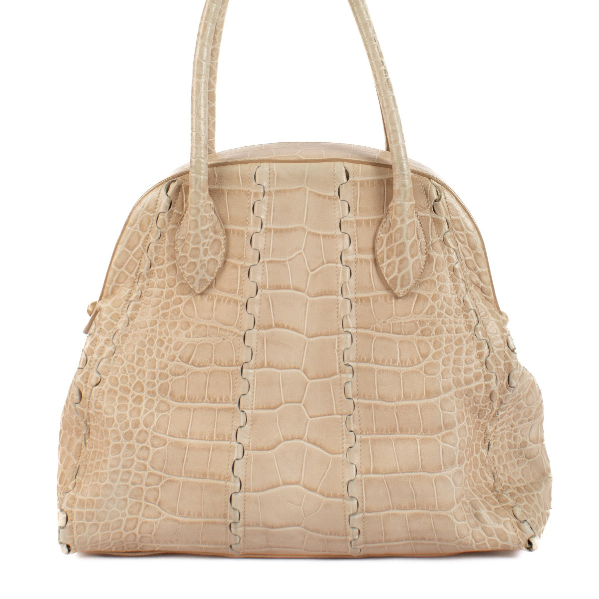 shop 100% authentic second hand Alaïa Pink Crocodile Embossed Bag on Labellov.com