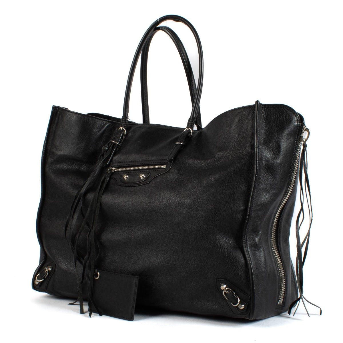 shop 100% authentic second hand Balenciaga Black Leather A4 Tote Bag on Labellov.com