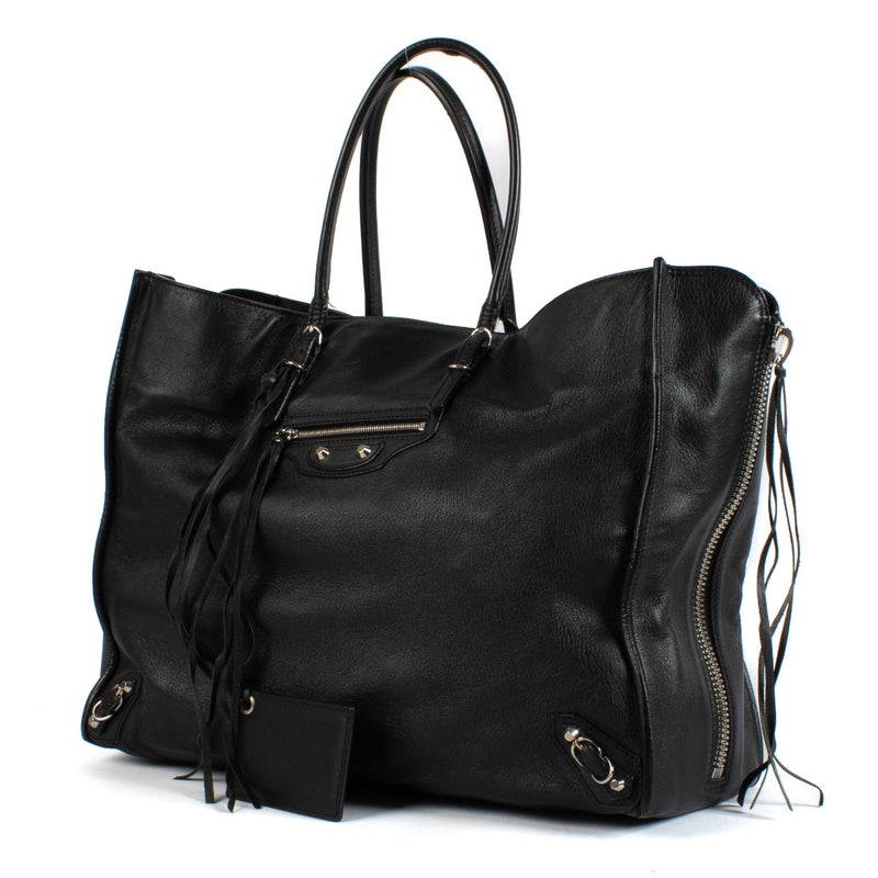shop 100% authentic second hand Balenciaga Black Leather A4 Tote Bag on Labellov.com