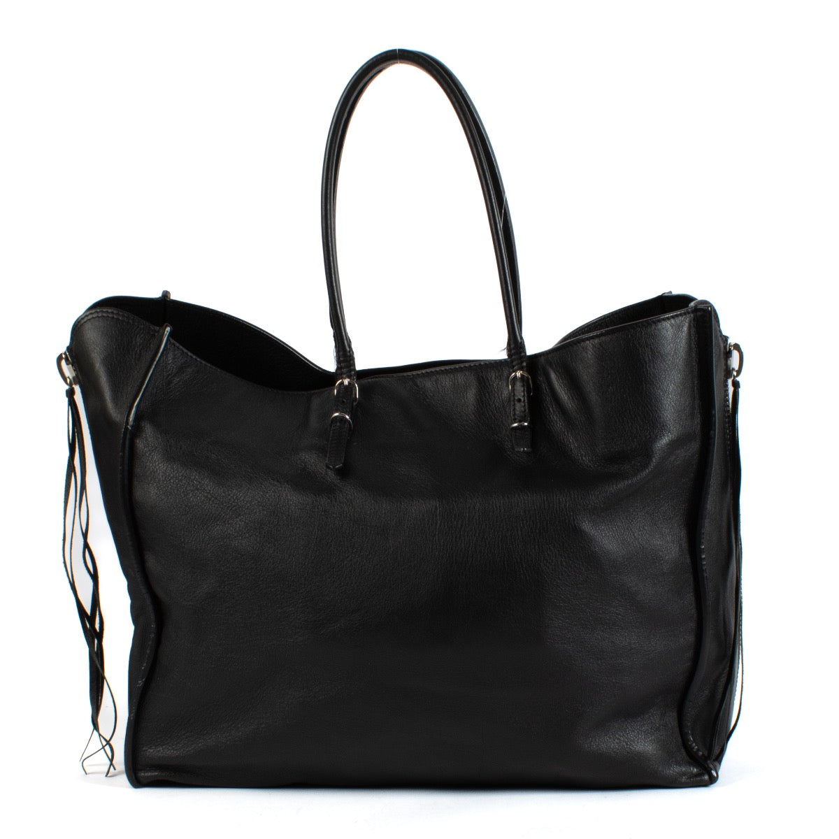 shop 100% authentic second hand Balenciaga Black Leather A4 Tote Bag on Labellov.com