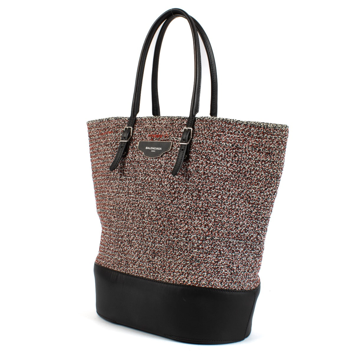 shop 100% authentic second hand Balenciaga Pink Tweed & Leather Shopper Bag on Labellov.com