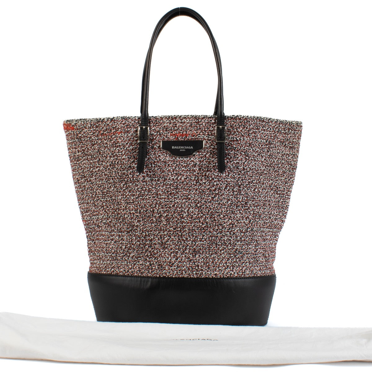 shop 100% authentic second hand Balenciaga Pink Tweed & Leather Shopper Bag on Labellov.com