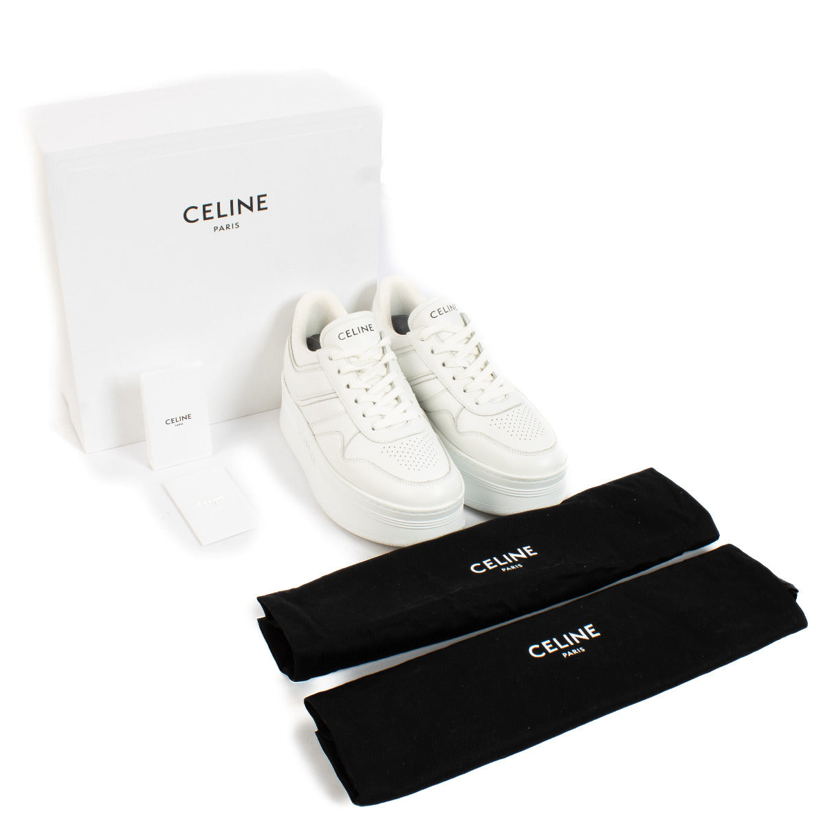 Celine White Platform Sneakers - size 39