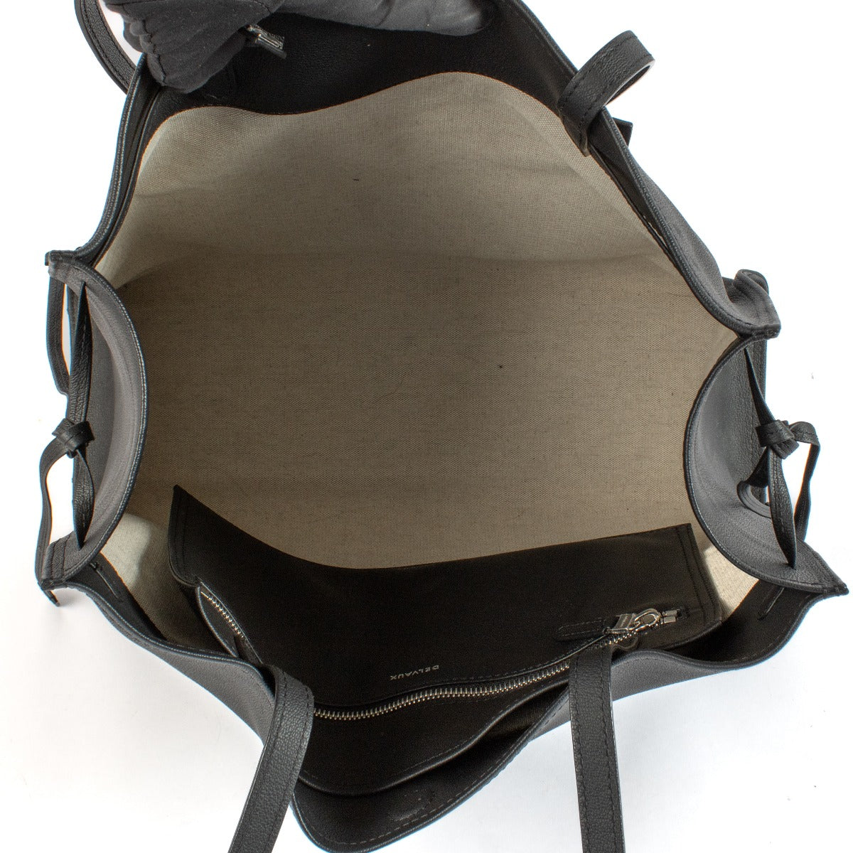 Sac cabas D Delvaux en veau Rodeo noir