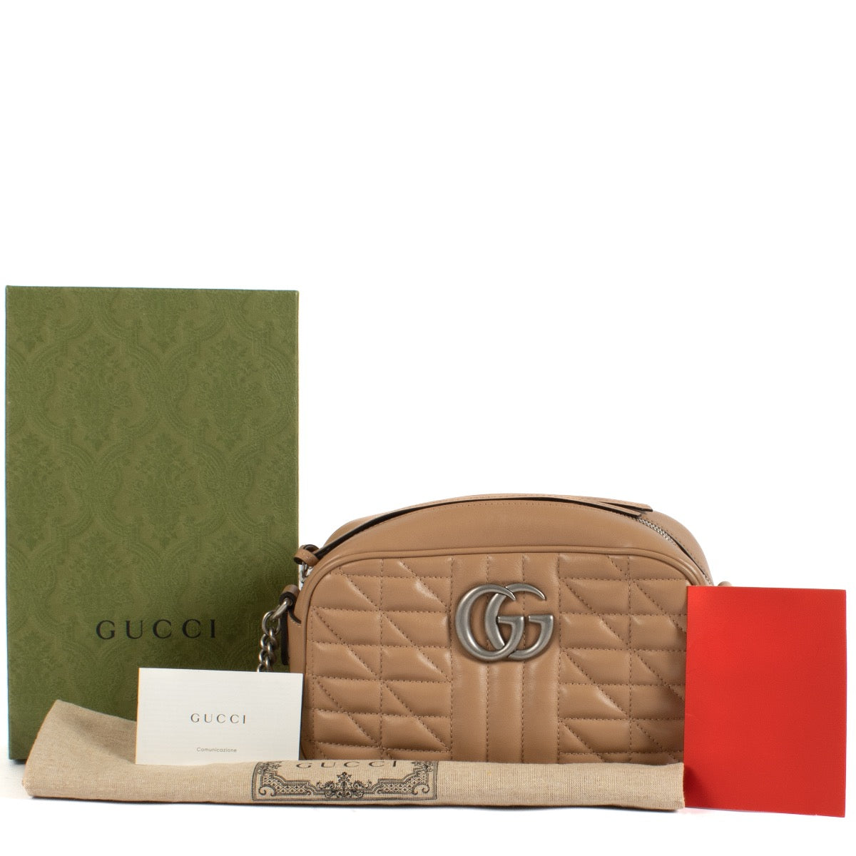 shop 100% authentic second hand Gucci Beige GG Marmont Crossbody Bag on Labellov.com