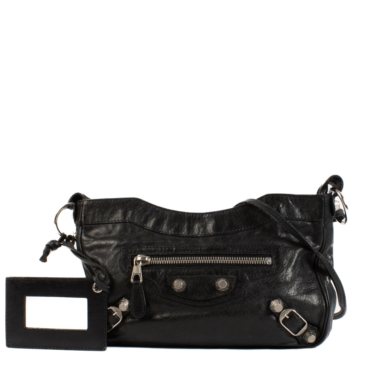 Shop safe online at Labellov in Antwerp and Knokke this 100% authentic second hand Balenciaga Black Giant 12 Hip Crossbody Bag
