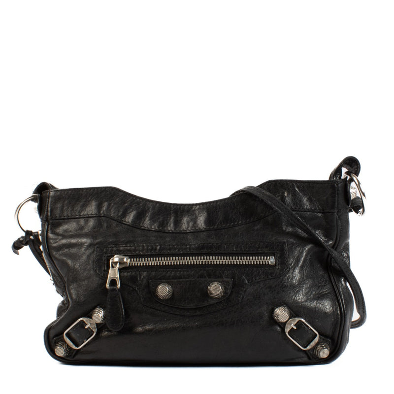 Shop safe online at Labellov in Antwerp and Knokke this 100% authentic second hand Balenciaga Black Giant 12 Hip Crossbody Bag