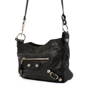 Shop safe online at Labellov in Antwerp and Knokke this 100% authentic second hand Balenciaga Black Giant 12 Hip Crossbody Bag
