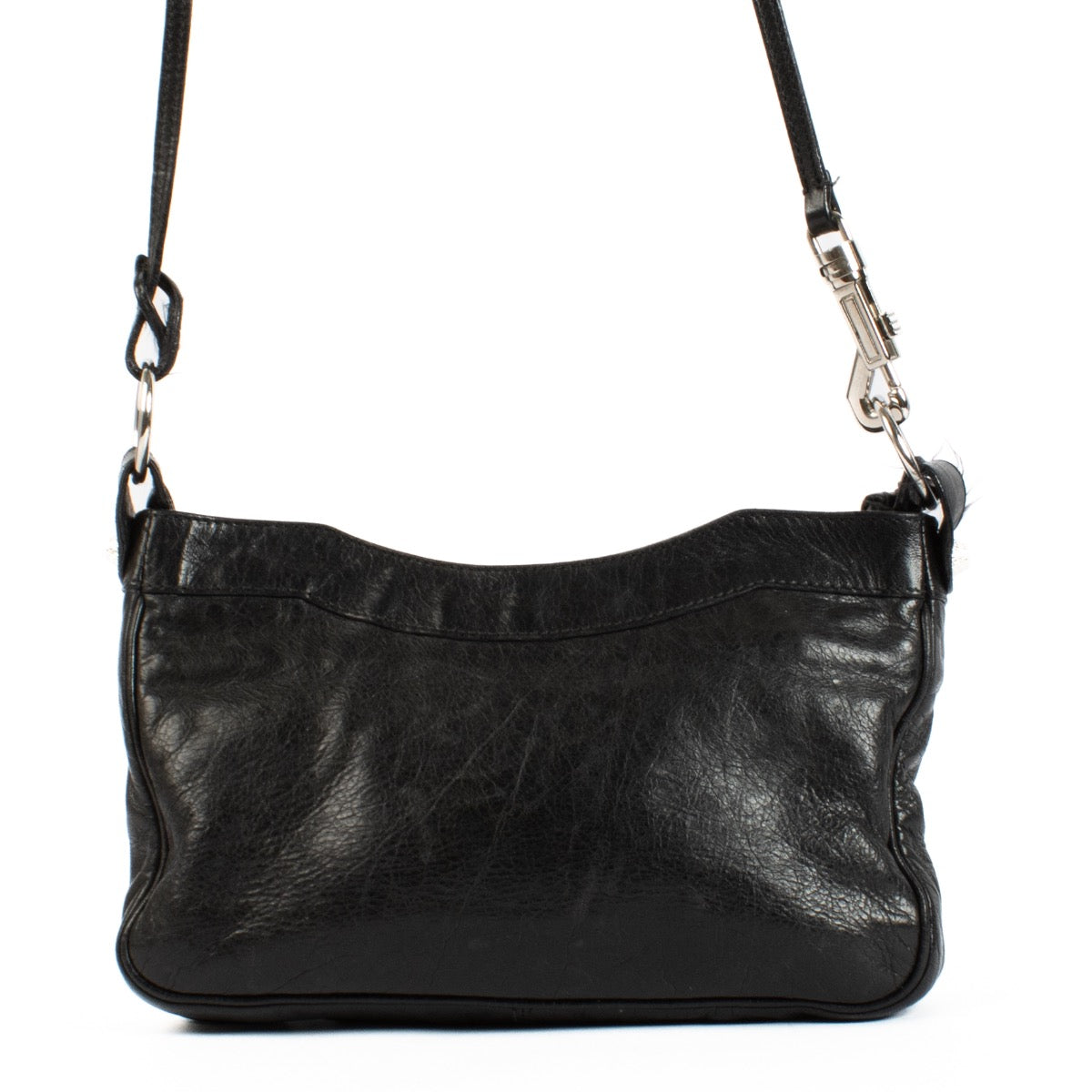 Shop safe online at Labellov in Antwerp and Knokke this 100% authentic second hand Balenciaga Black Giant 12 Hip Crossbody Bag