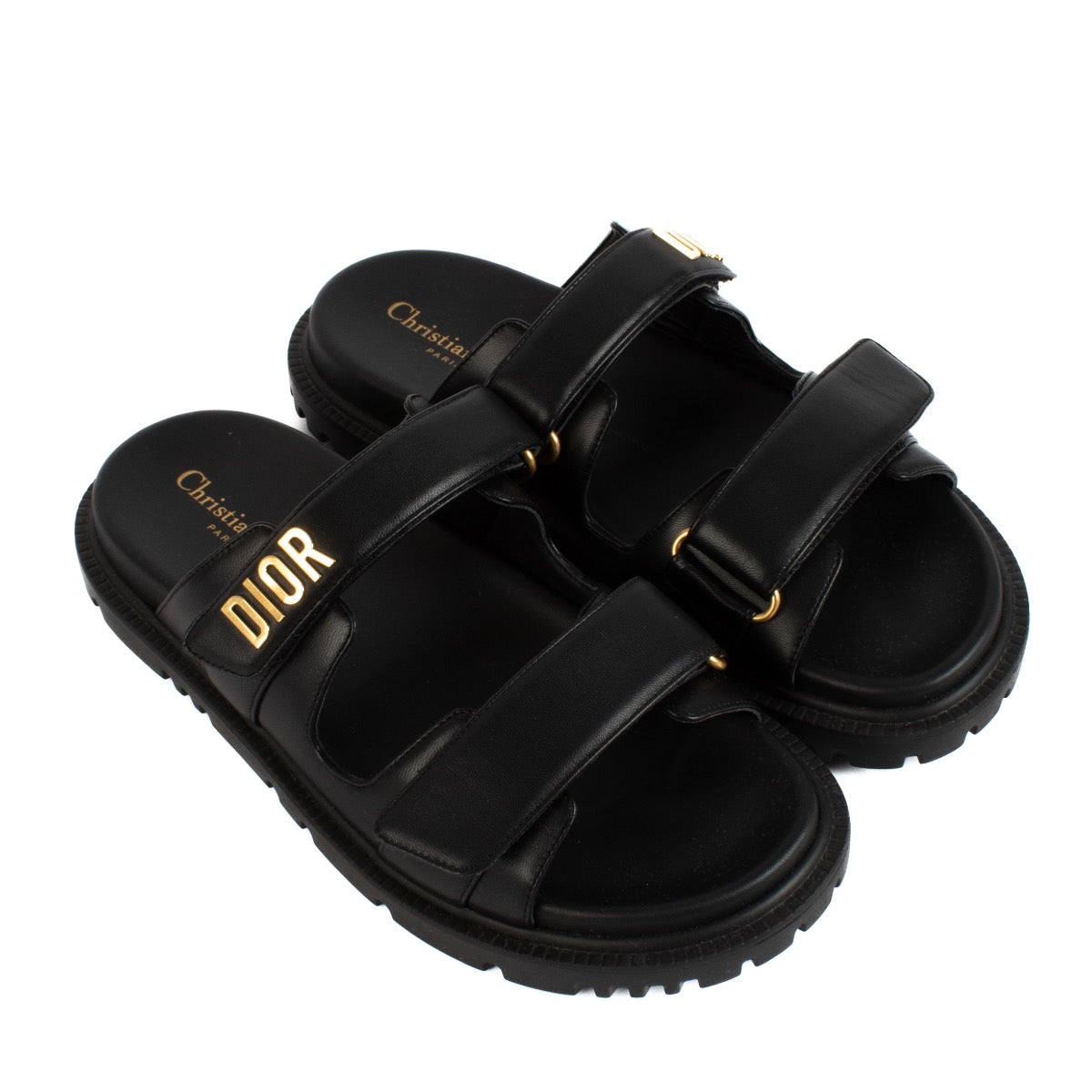 Shop safe online at Labellov in Antwerp, Brussels and Knokke this 100% authentic second hand Christian Dior Black Dioract Sandals - Size 39