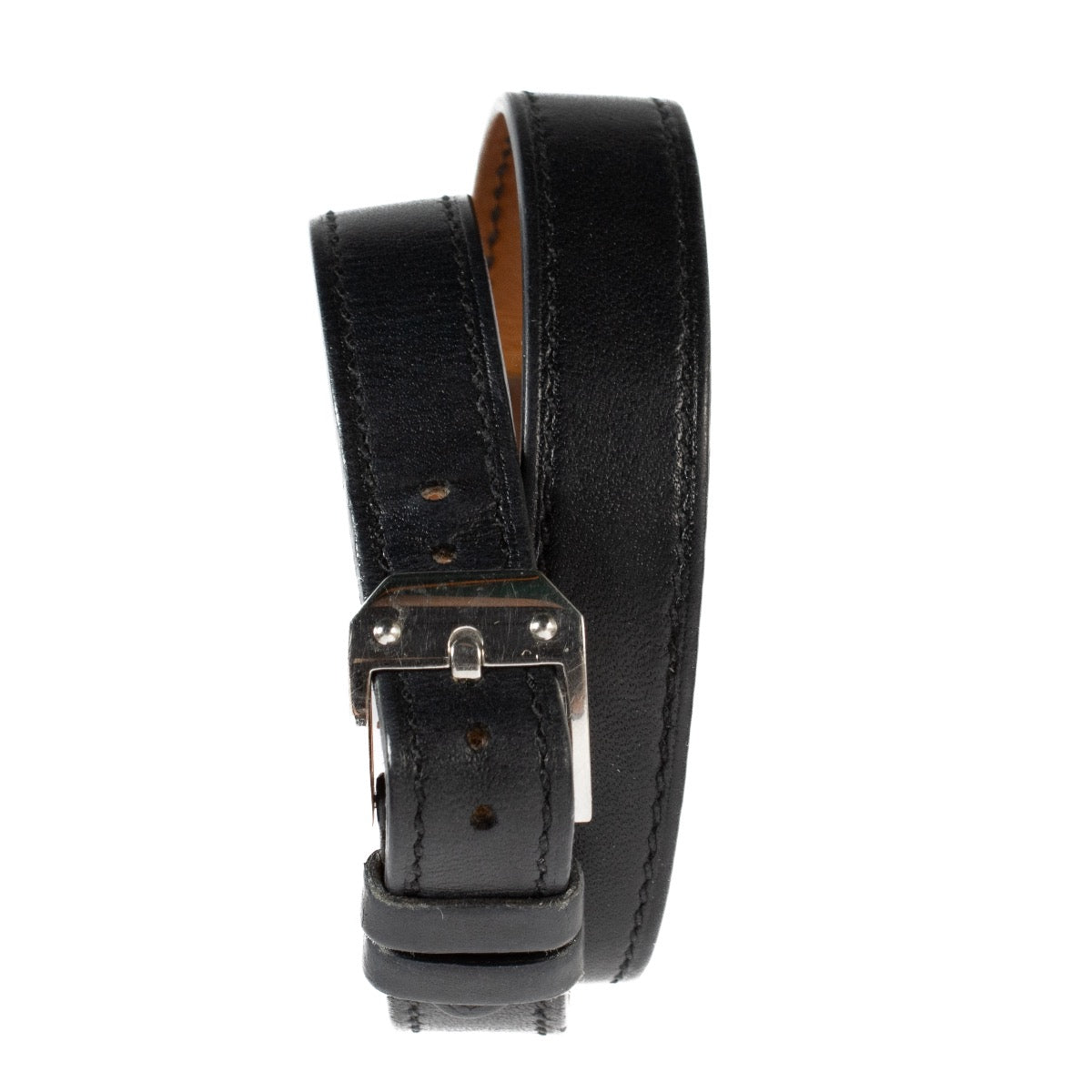 Shop safe online at Labellov in Antwerp, Brussels and Knokke this 100% authentic second hand Hermès Black Kelly 2 Double Strap Diamonds Watch