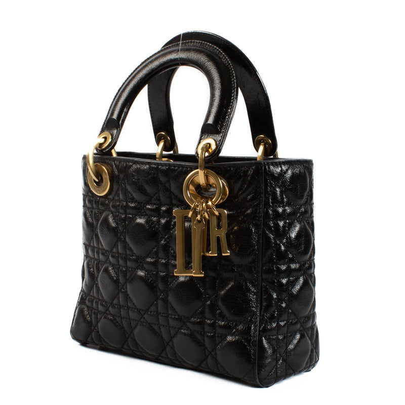Shop safe online at Labellov in Antwerp, Brussels and Knokke this 100% authentic second hand Christian Dior Black Small Lady Dior Bag