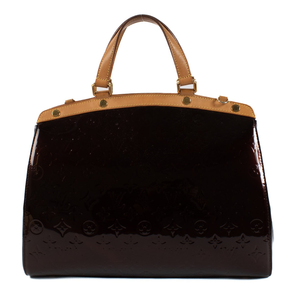 Shop safe online at Labellov in Antwerp, Brussels and Knokke this 100% authentic second hand Louis Vuitton Amarante Monogram Vernis Brea MM Tote Bag