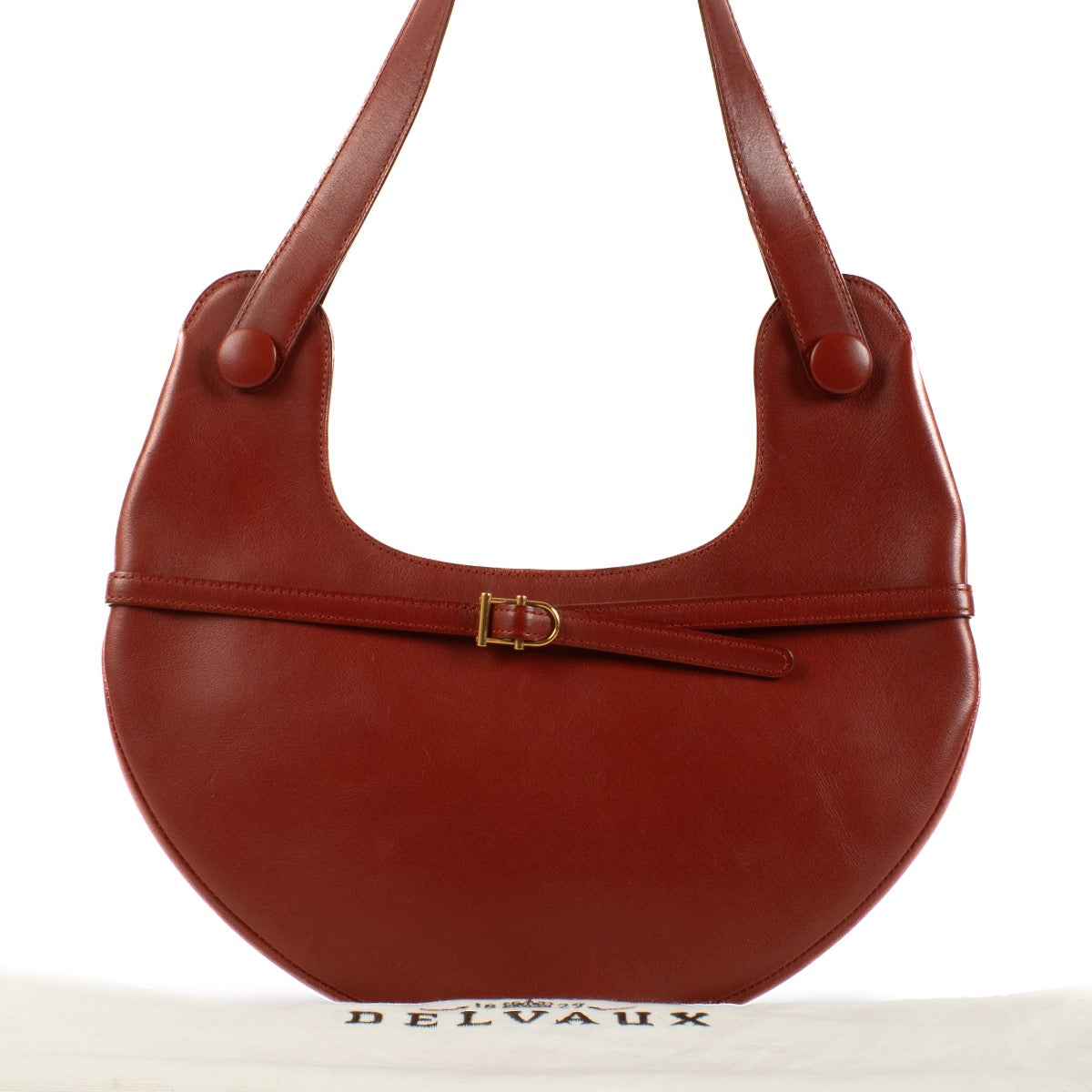 Shop safe online at Labellov in Antwerp, Brussels and Knokke this 100% authentic second hand Delvaux Red Railway Shoulder Bag