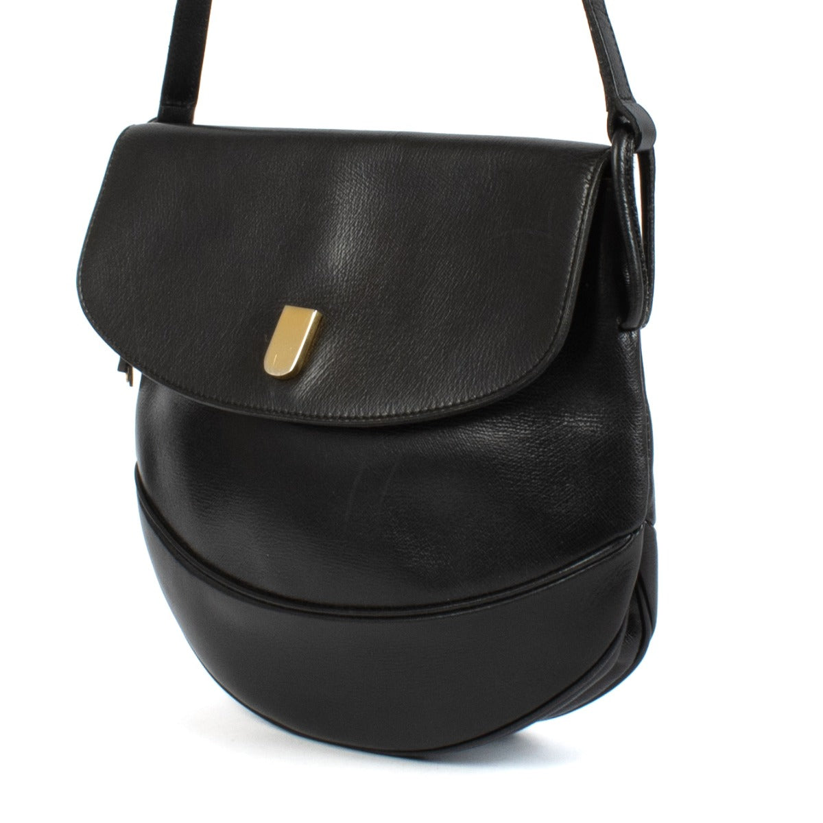 shop 100% authentic second hand Delvaux Black Leather Crossbody Bag on Labellov.com