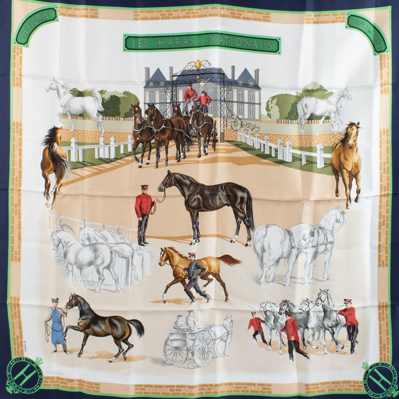 shop 100% authentic second hand Hermès Les Haras Nationaux Silk Scarf on Labellov.com