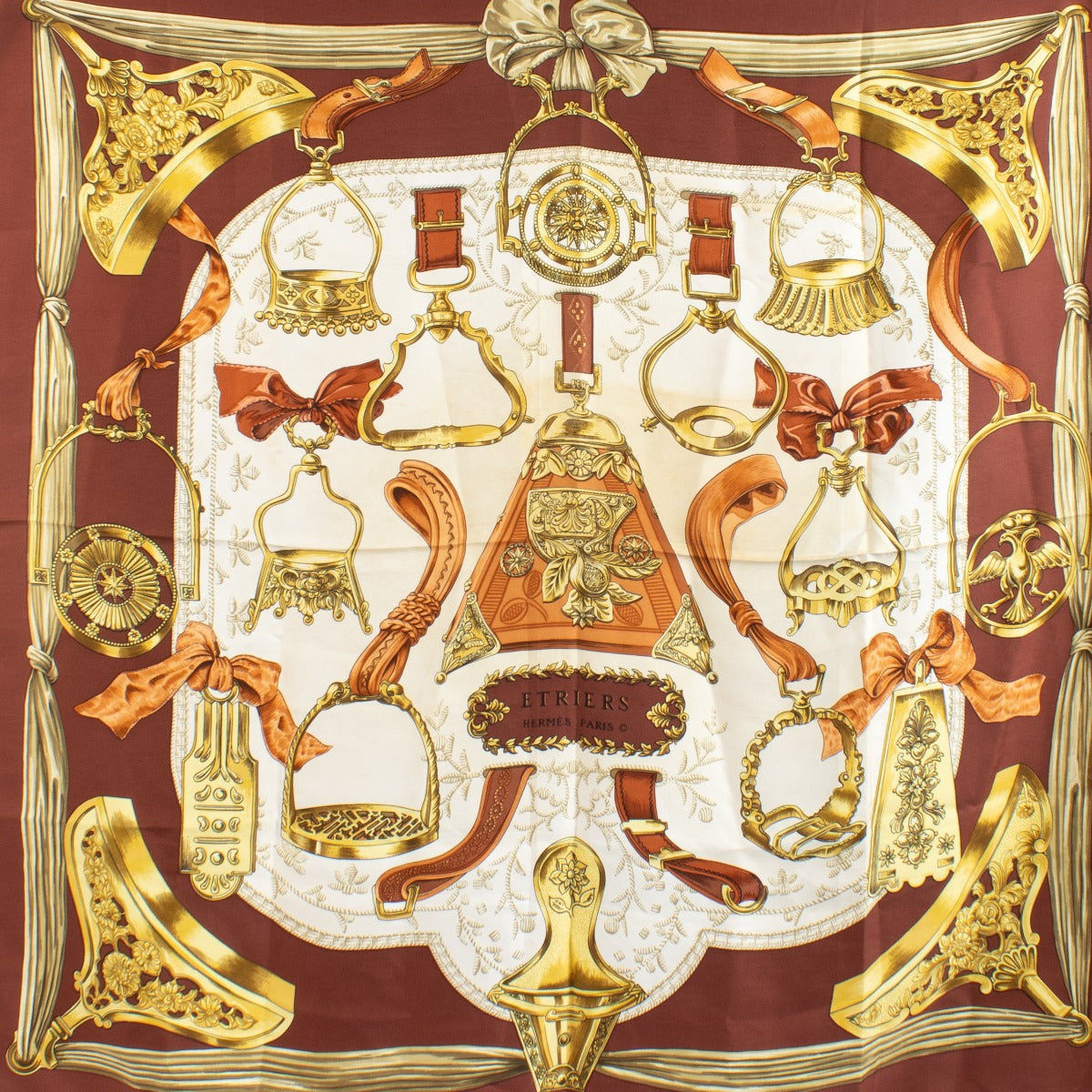 shop 100% authentic second hand Hermès Etriers Silk Scarf on Labellov.com