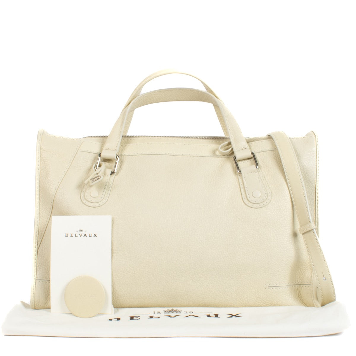 shop 100% authentic second hand Delvaux White Top Handle Bag on Labellov.com