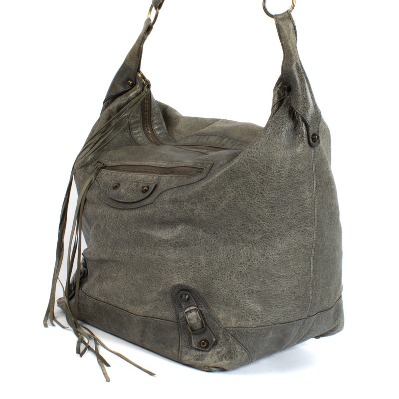 Shop 100% authentic secondhand Balenciaga Grey Motorcross Shoulder Bag on Labellov.com