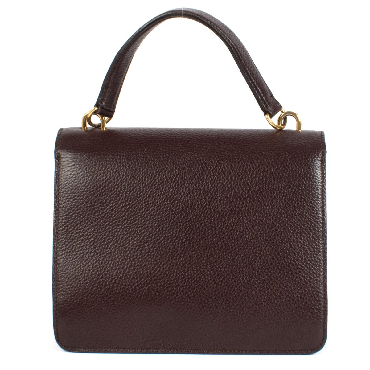 Sac Harlow à poignée supérieure en cuir bordeaux Mulberry