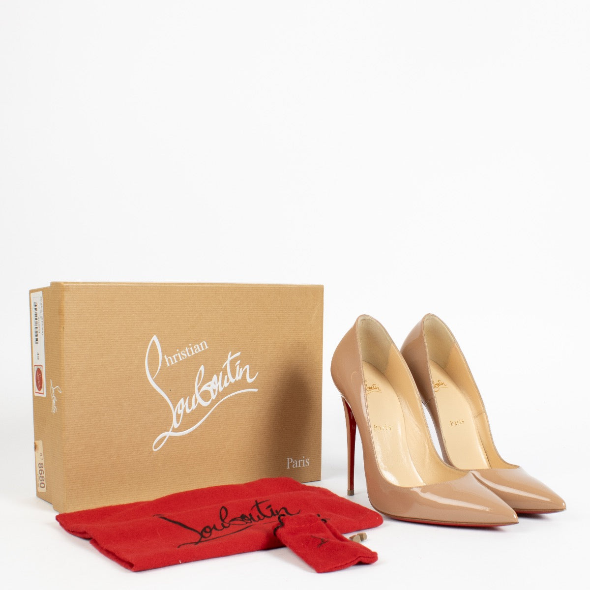 Authentic second-hand Christian Louboutin Nude Patent So Kate 120 Pumps-Size 40 on labellov.com