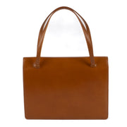 Shop safe online at Labellov in Antwerp, Brussels and Knokke this 100% authentic second hand Delvaux Camel Box Calf Vintage Bag