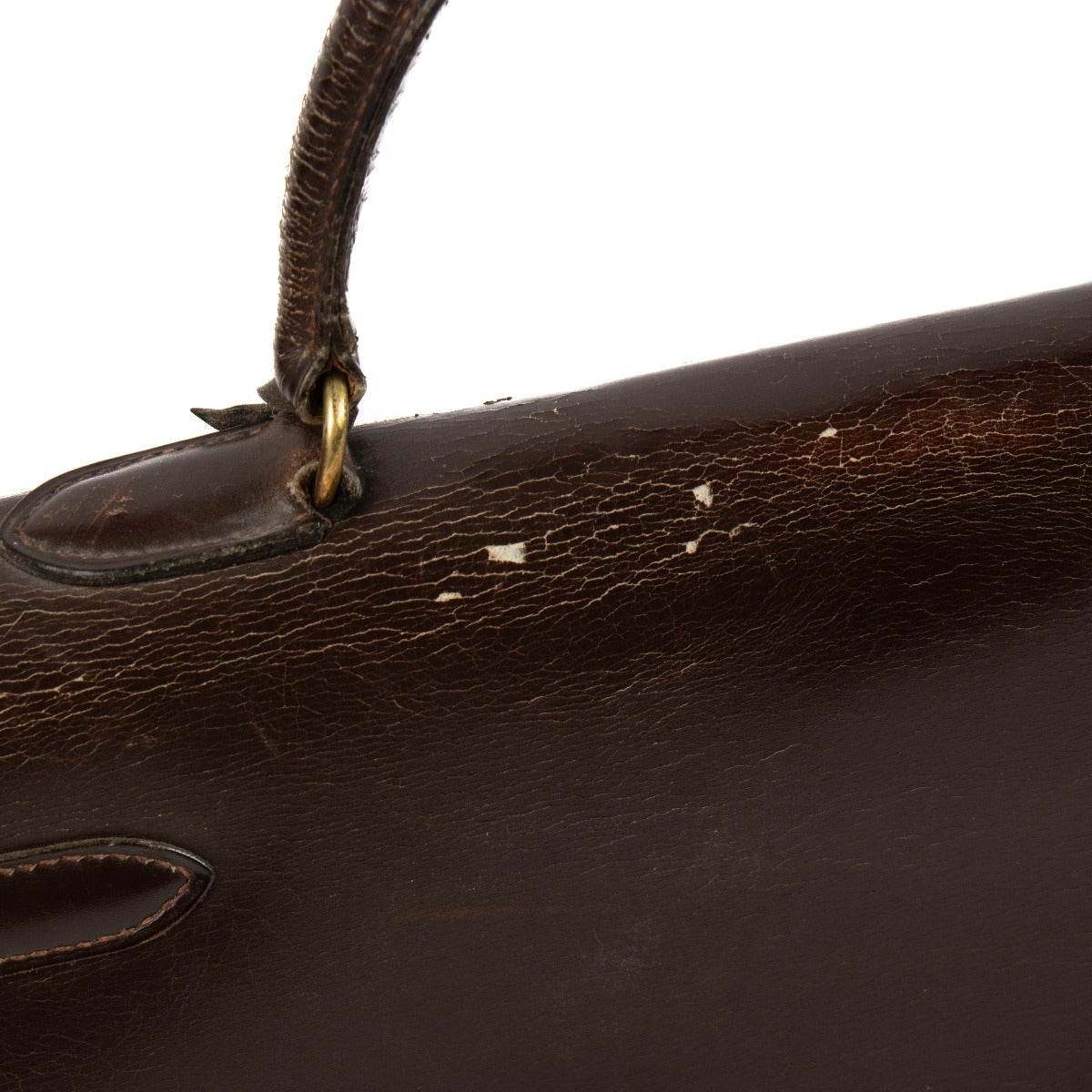 Hermès Vintage Kelly 35 Dark Brown Box GHW
