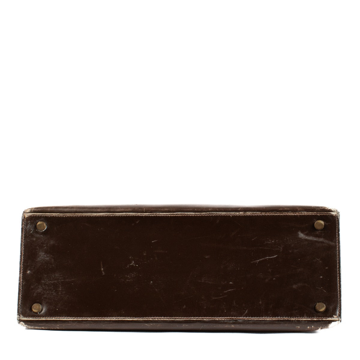 Hermès Vintage Kelly 35 Dark Brown Box GHW