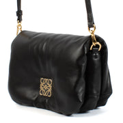 Loewe Black Shiny Nappa Lambskin Mini Puffer Goya Bag now for sale on Labellov website with designer items in new condition
