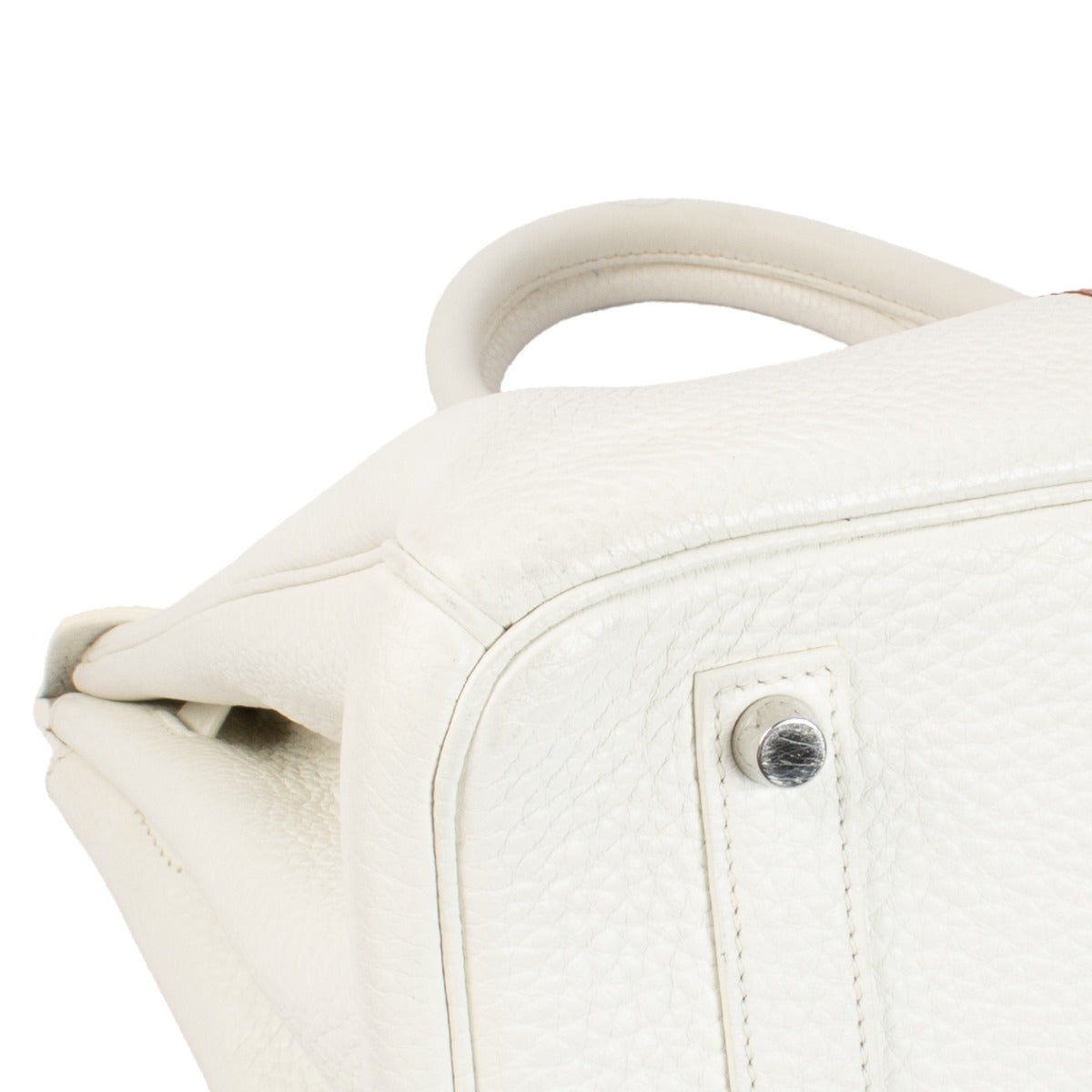 Hermès Birkin Club 35 White/Gris Perle/Sanguine Clemence/Lizard PHW