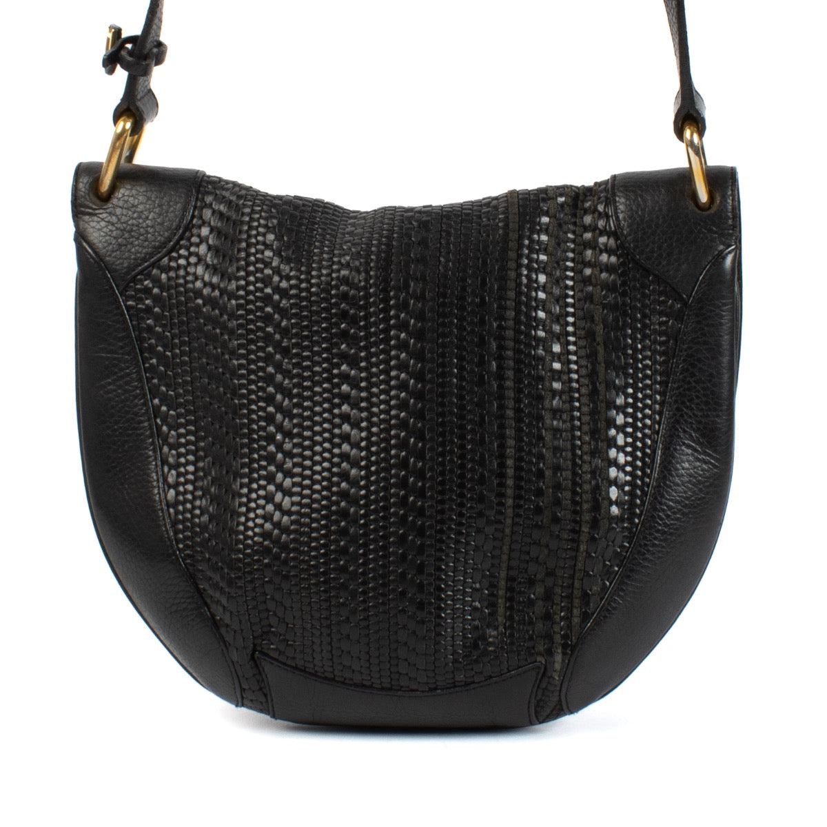 shop 100% authentic second hand Delvaux Black Toile De Cuir Crossbody Bag on Labellov.com