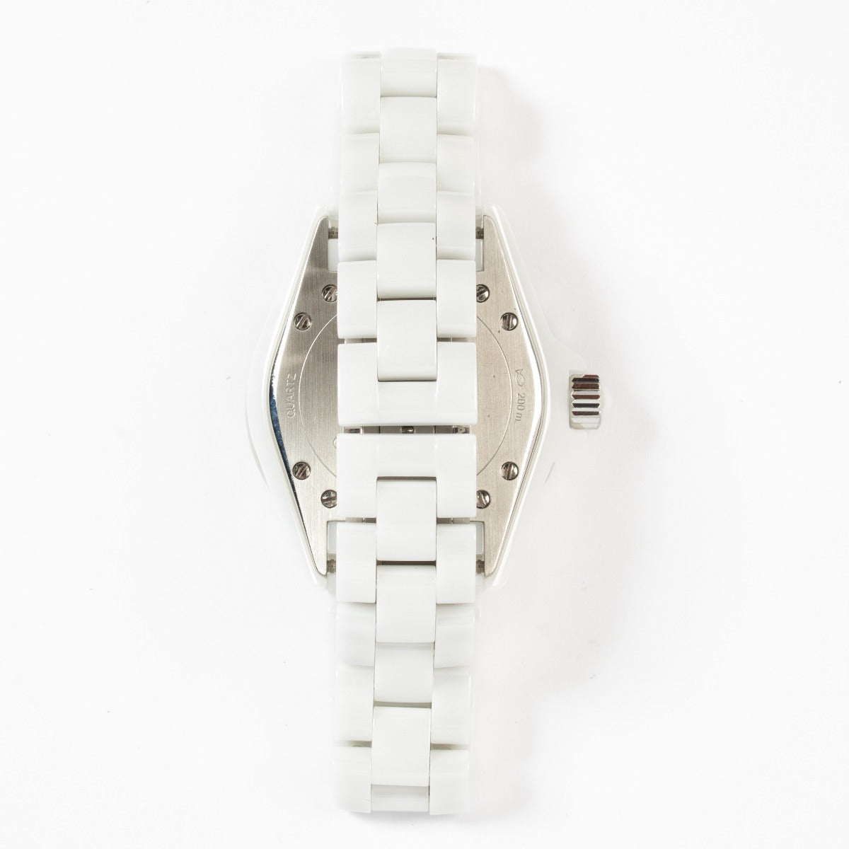 Chanel White Ceramic/Diamond J12 33 mm Watch
